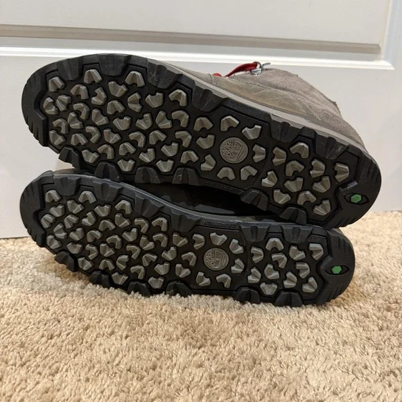 Timberland Men's Gray Boots with Red Laces - Picture 7 of 8